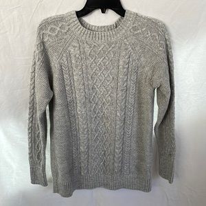 Gap Grey Cable Knit Sweater